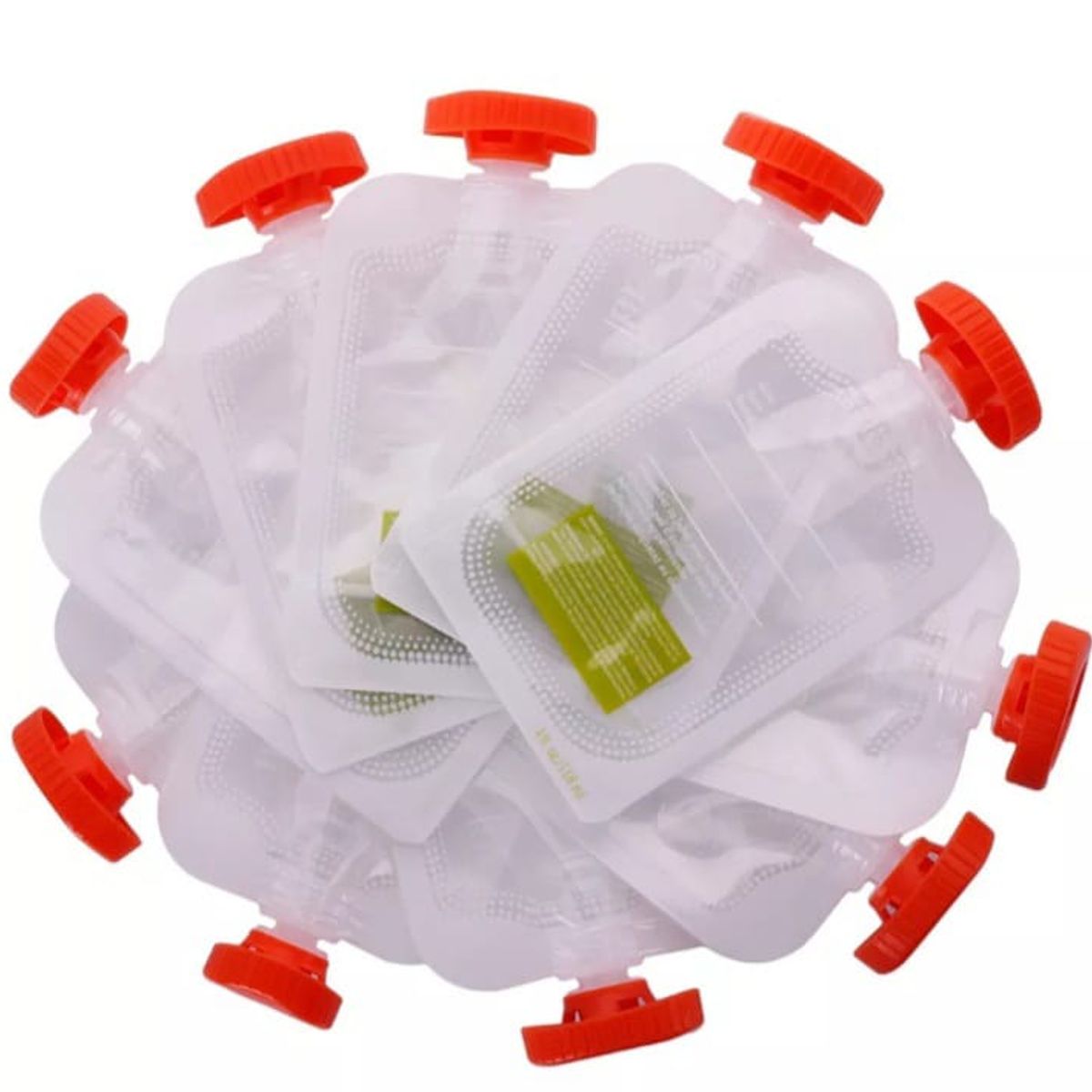 GENERICO - Pack 10 Bolsas Reutilizable Para Papillas-Compotas -snack Bebés