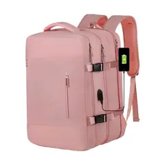 VIDITA - Mochila de Viaje Impermeable 32L con Puerto USB y Compartimento para Notebook 16”