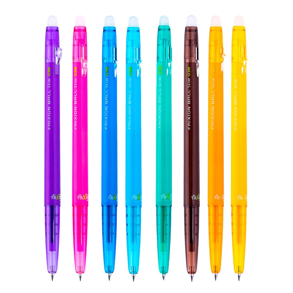 PILOT - Set 8 Lápiz Gel Frixion Slim 038mm Pilot