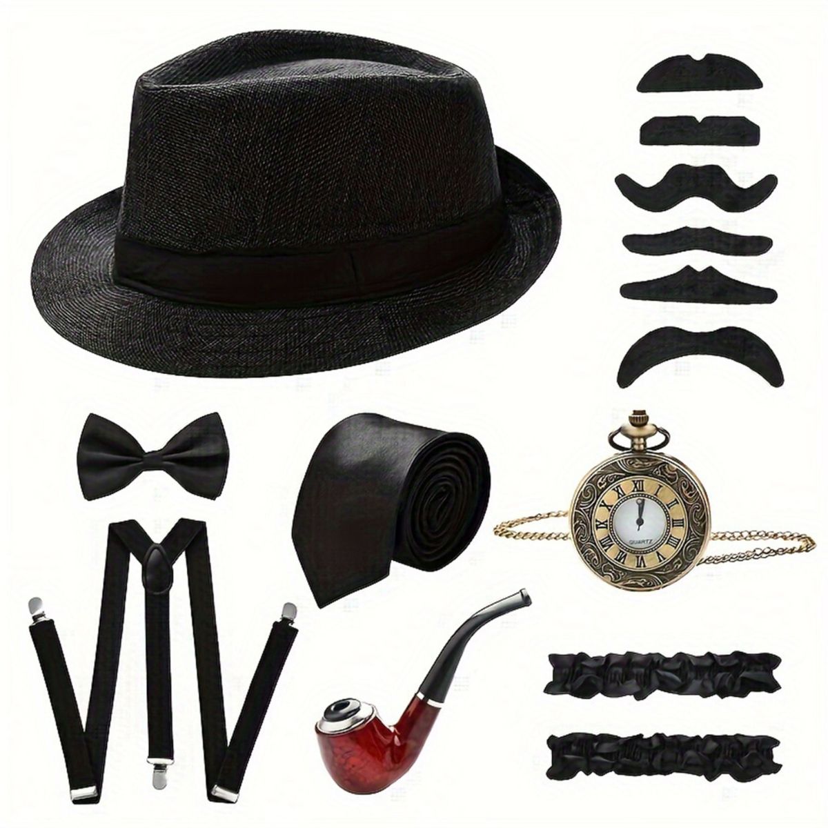 ATURE - Set 14 De Disfraz Fiesta De Traje Para Adulto Hombre