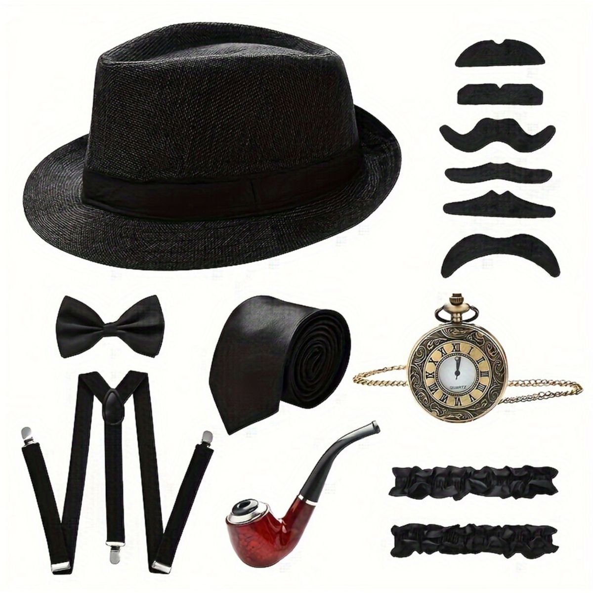 ATURE - Set 14 De Disfraz Fiesta De Traje Para Adulto Hombre