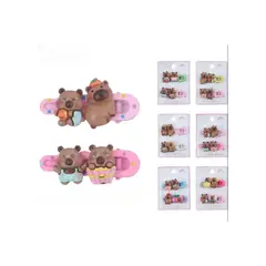 GENERICO - Set De 6 Pinches Capibara Pinzas Kawaii