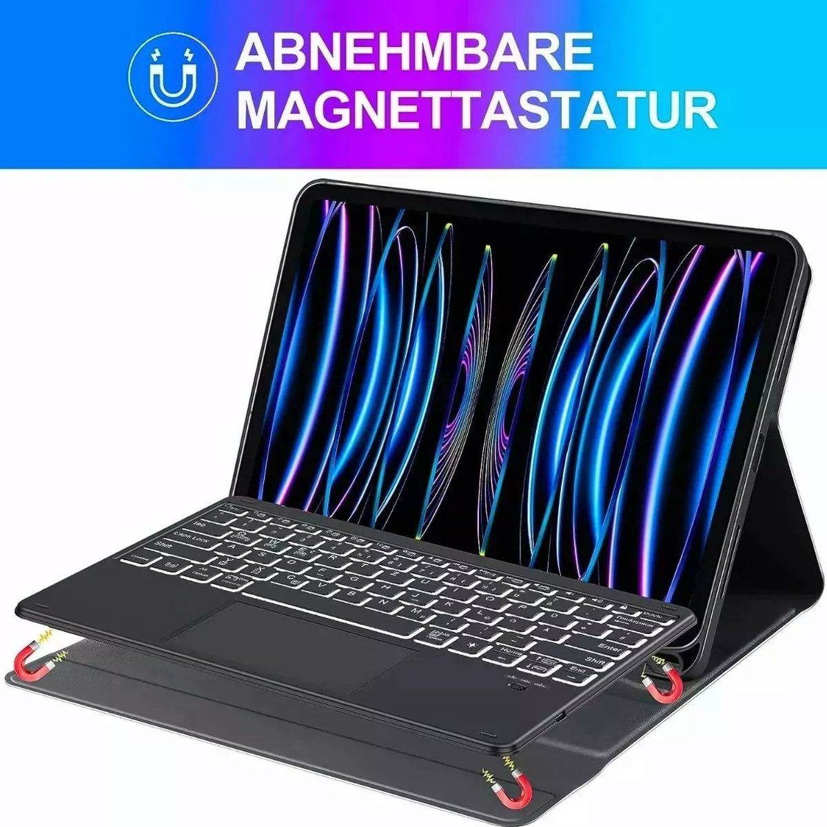 TNAKIEX - Funda Teclado Táctil +lápiz+mouse Para Galaxy Tab A9 Plus