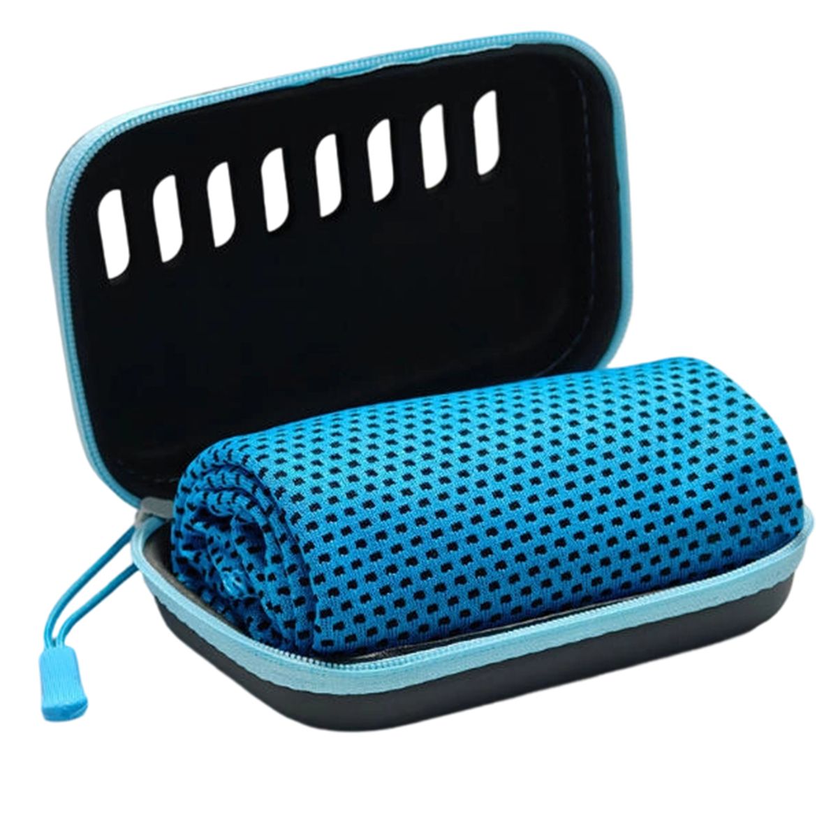 ATURE - Set De 3 Toallas Deportivas Microfibra Con Estuche De Viaje Azul