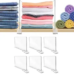 ATURE - 6 Piezas En Tabiques De Acrílico Para Estantes De Armarios