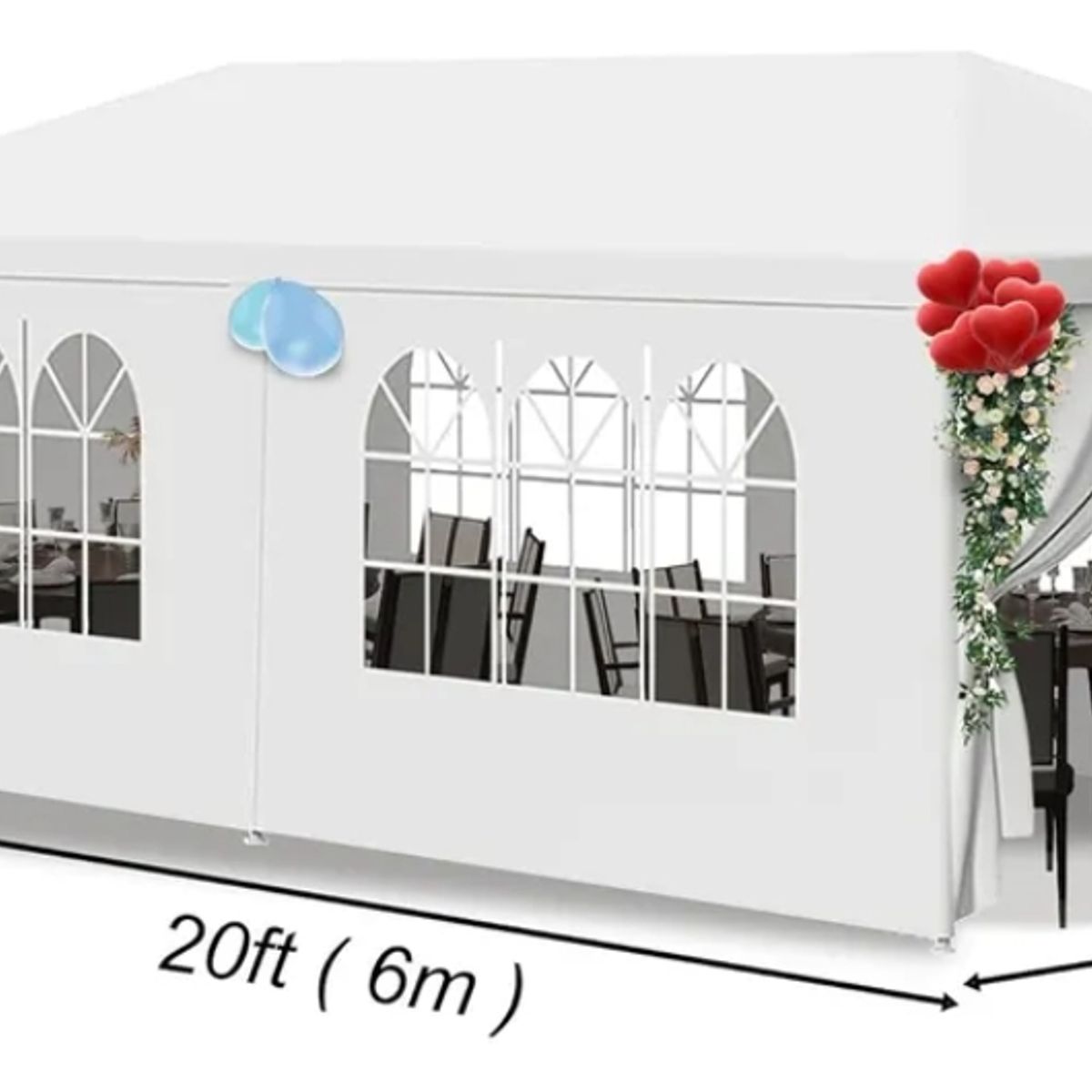 AFVENTURA - Toldo Pérgola Con Cortinas 3x6 M