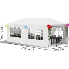 AFVENTURA - Toldo Pérgola Con Cortinas 3x6 M