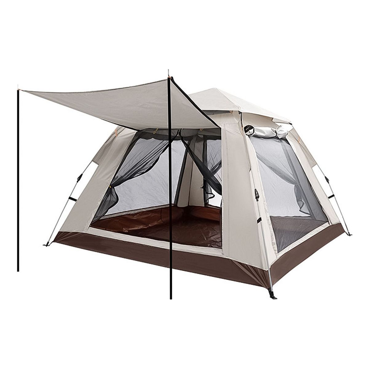 AFVENTURA - Carpa Instant Camping 4 Personas Con 2 Puertas Y 2 Ventanas