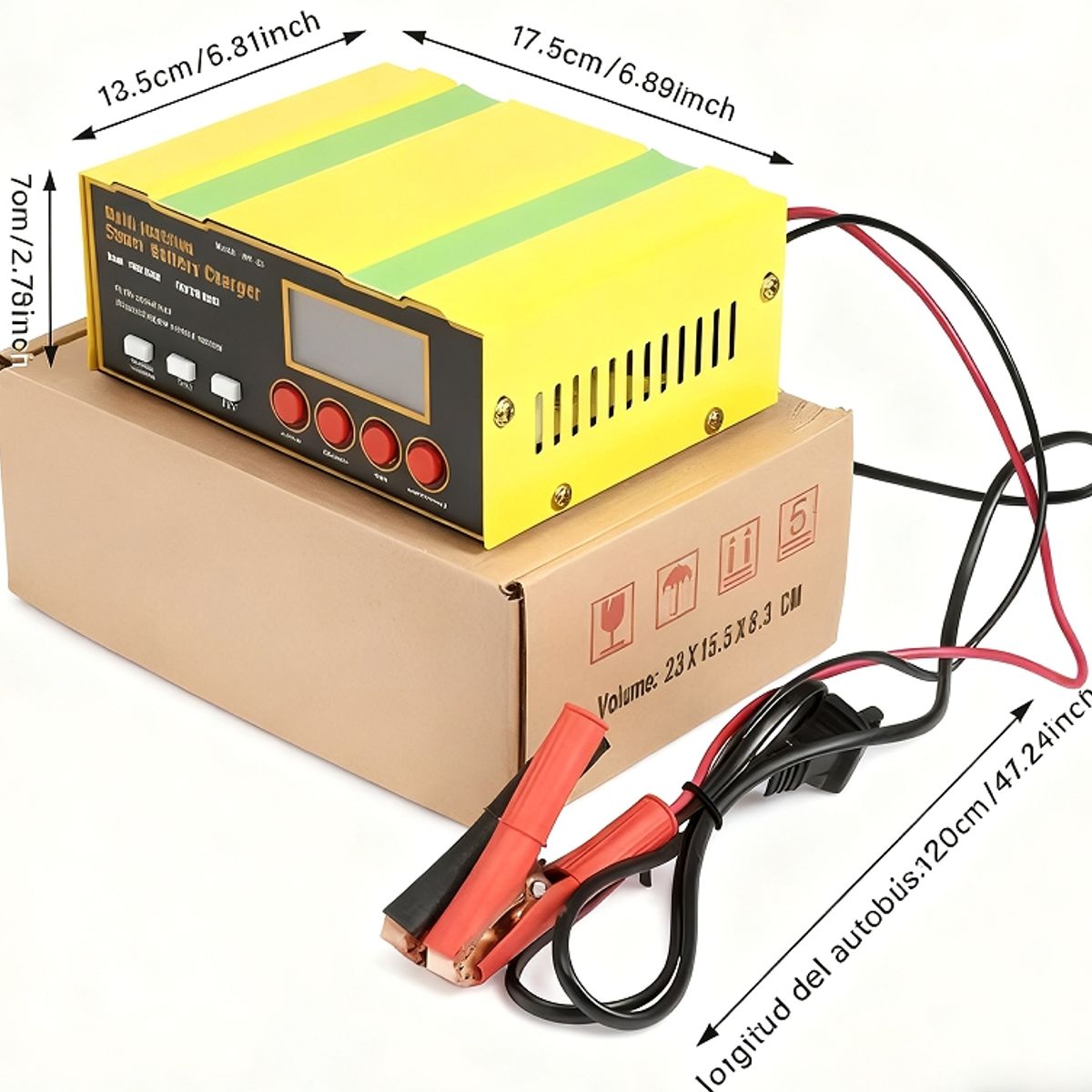 AUDOTO - Cargador Batería Auto Carga Rápida Para Todas Baterías 220w
