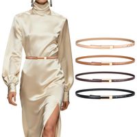 Cinturón de Cuero para Mujer Ajustable con Hebilla 4 PCS