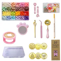 KINDA NICE - Kit Sellos De Cera Pintura Al Fuego 24 Colores Timbre Cartas