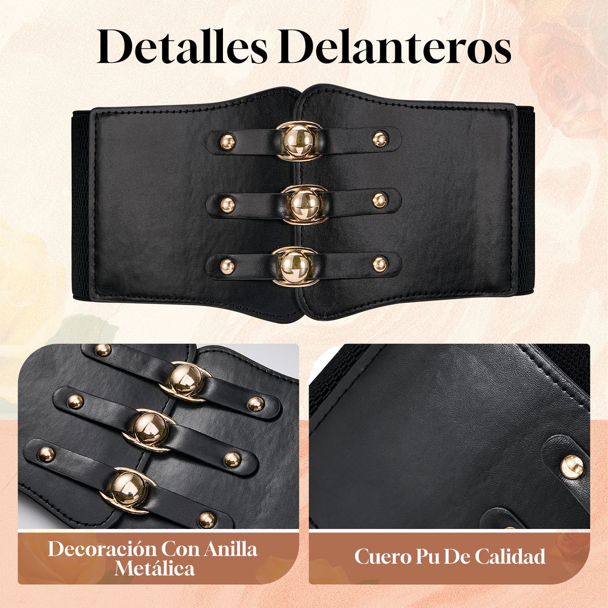 SLOWTON - Cinturon para Mujer Ajustable Cintos Ancho de Moda Tipo Corsé 2 PCS