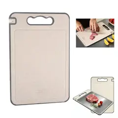 KINDA NICE - Tabla De Cortar Doble Cara Con Acero Inoxidable