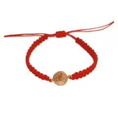 GENERICO - Pulsera de Medalla de San Benito de hilo rojo para niños