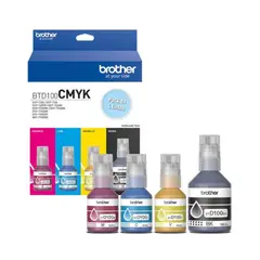 BROTHER - Pack Tintas BTD100 BKCMY 4 colores