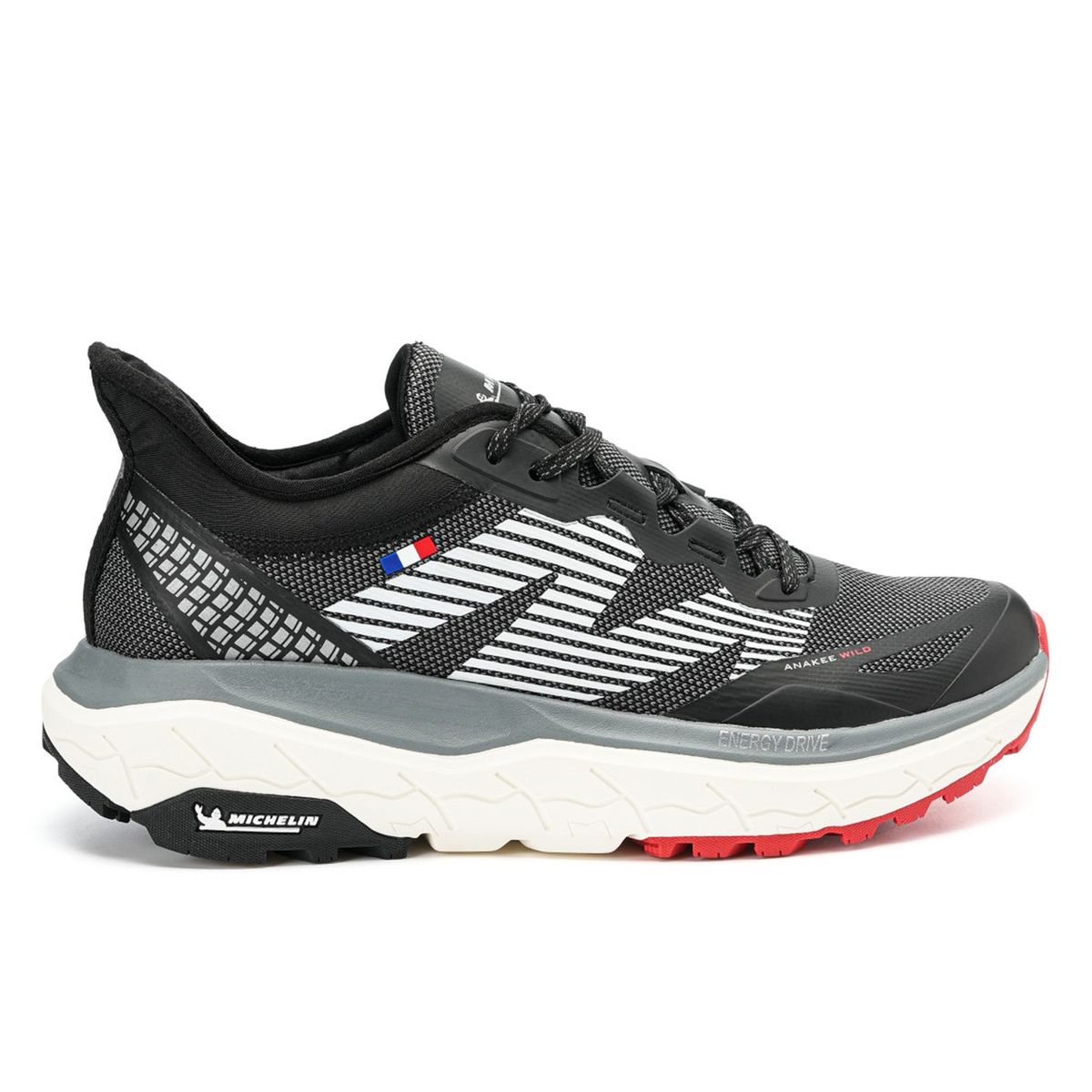 MICHELIN FOOTWEAR - Zapatilla Deportiva Trail Hombre Negro Rojo Michelin Aw05