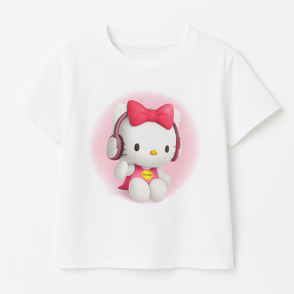 KIBOU - Polera Infantil Rosada Estampado Personaje