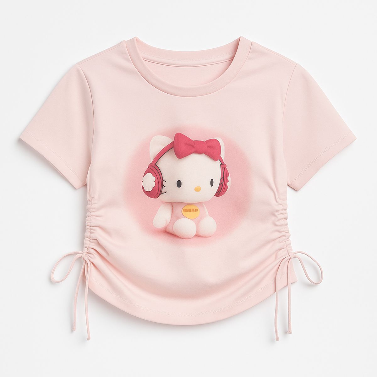 KIBOU - Polera Infantil Rosada Estampado Personaje