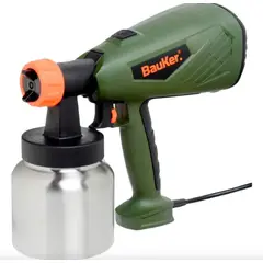 GENERICO - Pistola Para Pintar Eléctrica Bauker 500 W + 6 Accesorios Color Verde