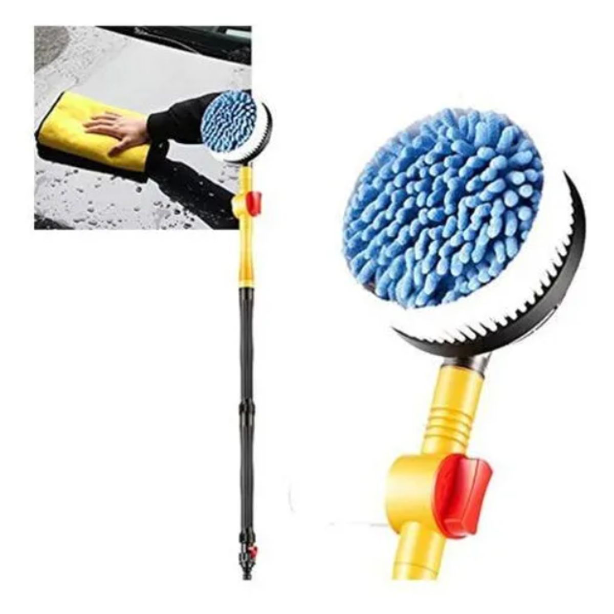 GENERICO - Cepillo Rotativo De Microfibra Para Lavado De Autos 360°