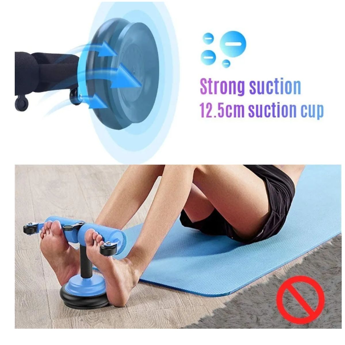 GENERICO - Rueda Abdominal Power Wheels Ab Wheel Color Azul