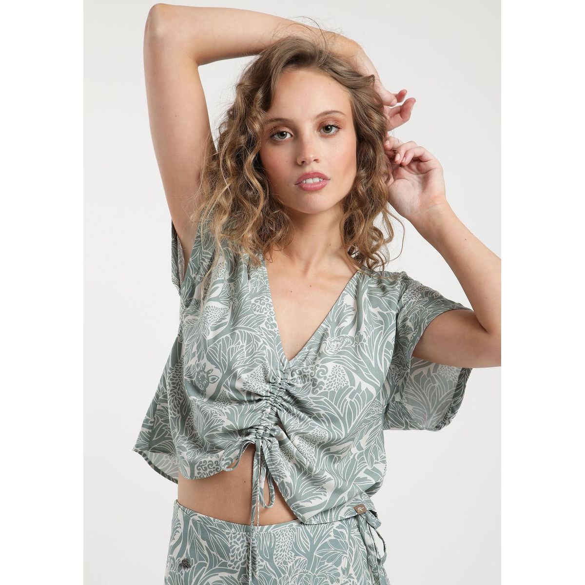 KAYA UNITE - Blusa Viscosa Nalka Verde