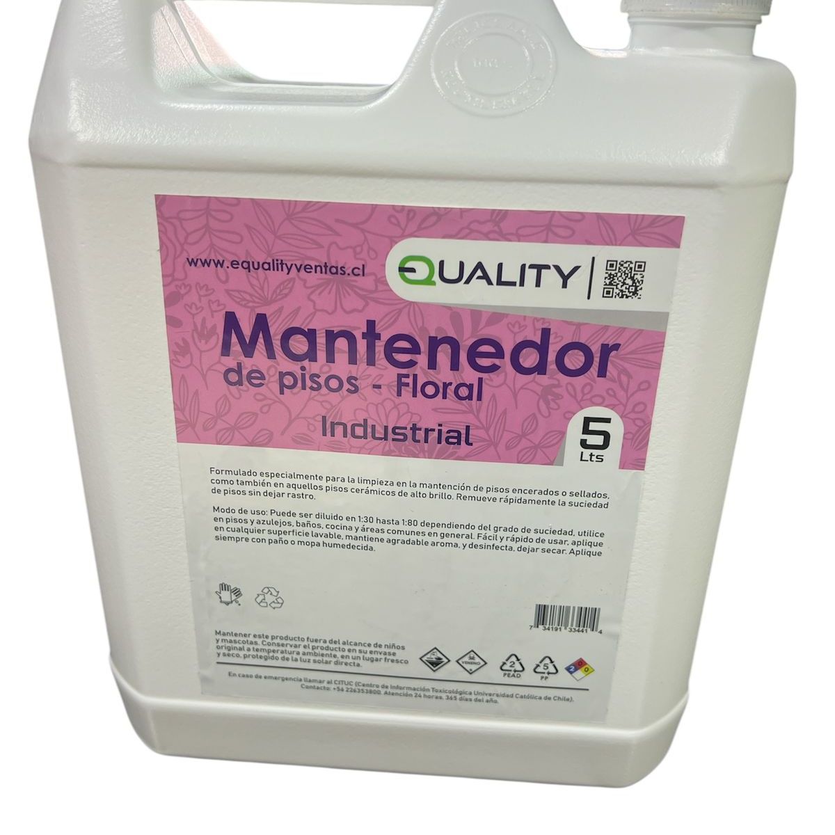 GENERICO - Mantenedor de Pisos Industrial Aroma Floral 5 litros