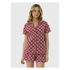 LOUNGE - Pijama Camisero Boho Algodón