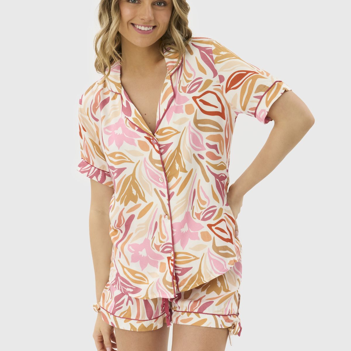 LOUNGE - Pijama Camisero Mujer Floral