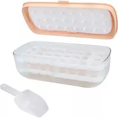 GENERICO - Hieleras Con Tapa 2 Niveles Hielo Cubetas Cubetera Transparente