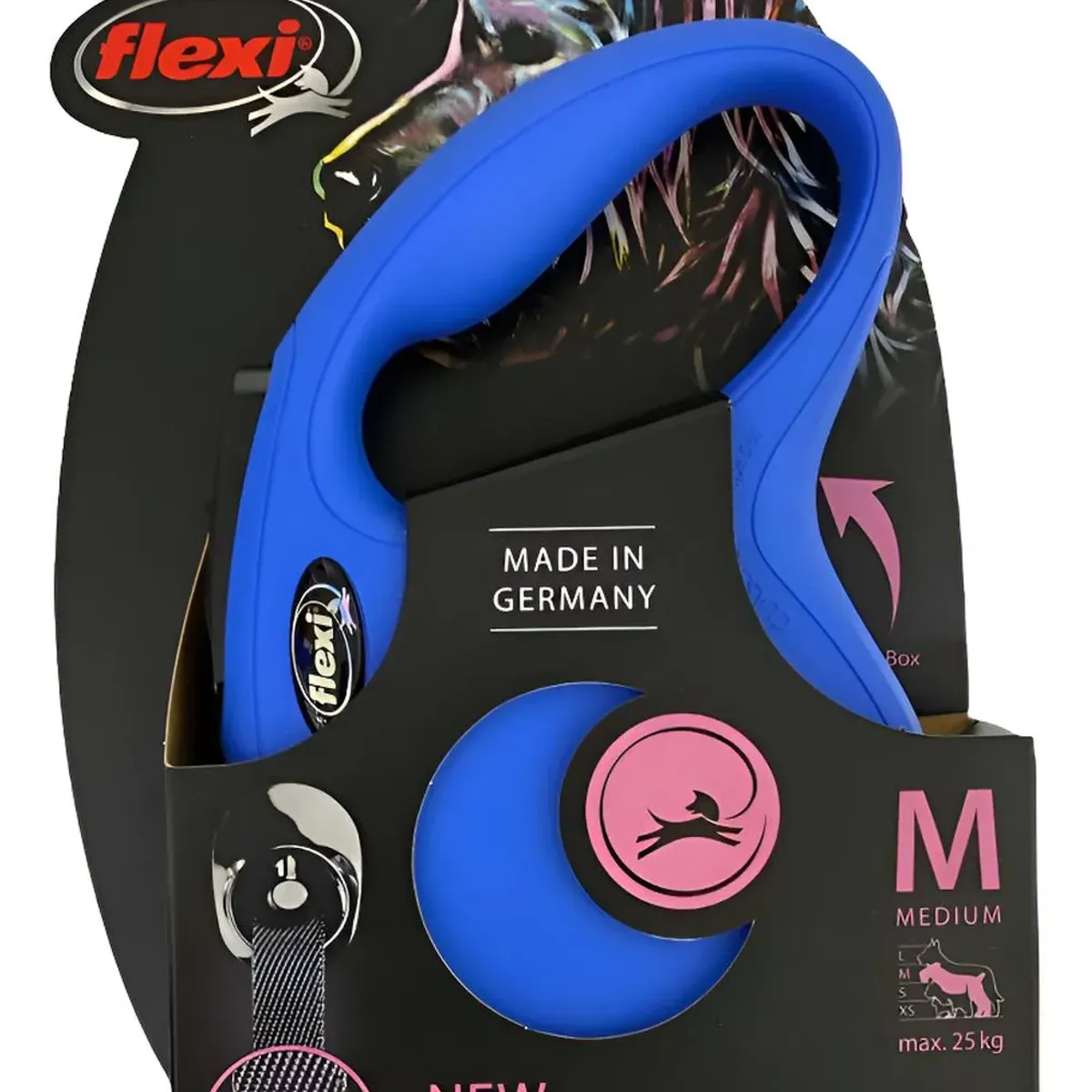 FLEXI - Correa Retráctil Para Perro Flexi Classic Talla M Max. 25kg - Azul