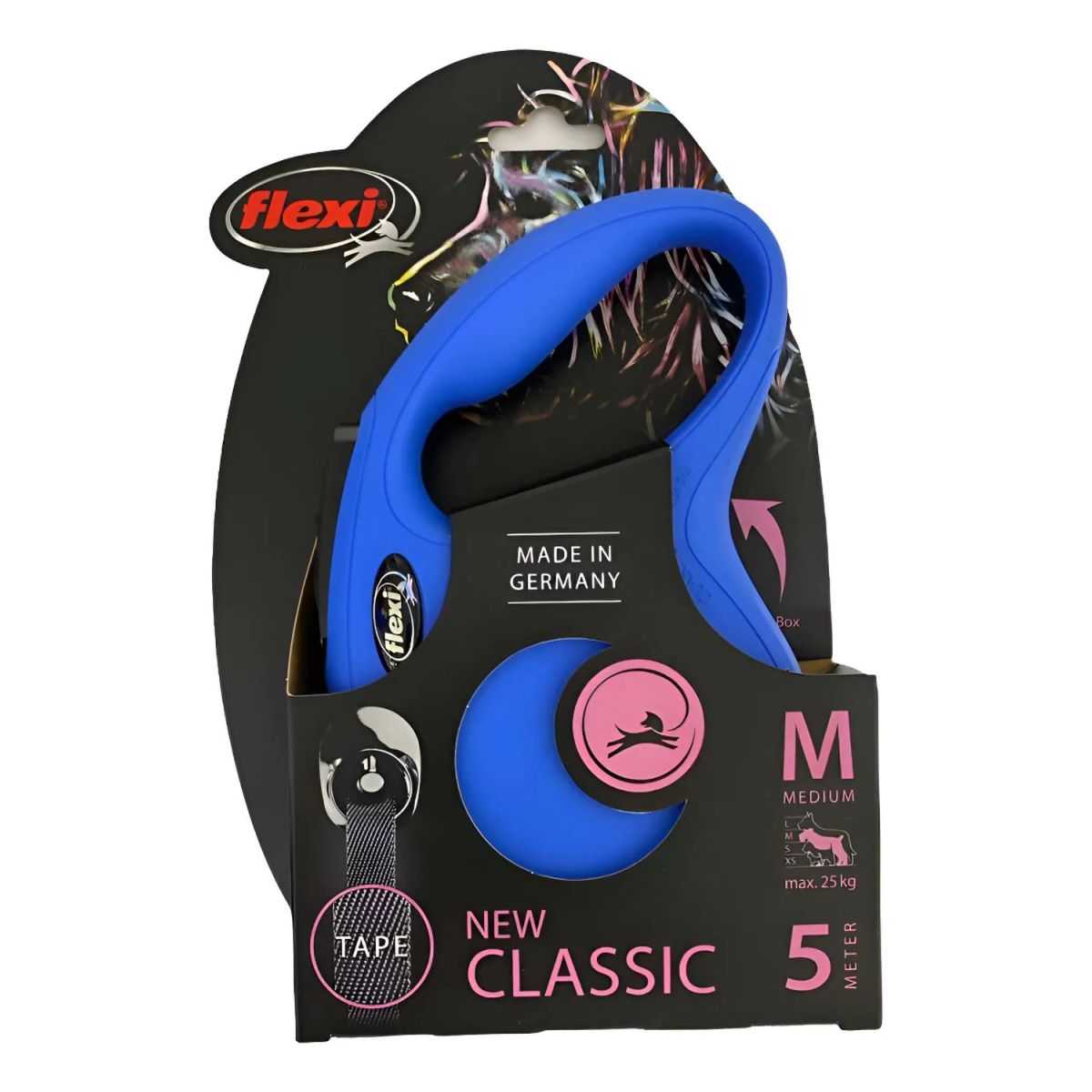 FLEXI - Correa Retráctil Para Perro Flexi Classic Talla M Max. 25kg - Azul