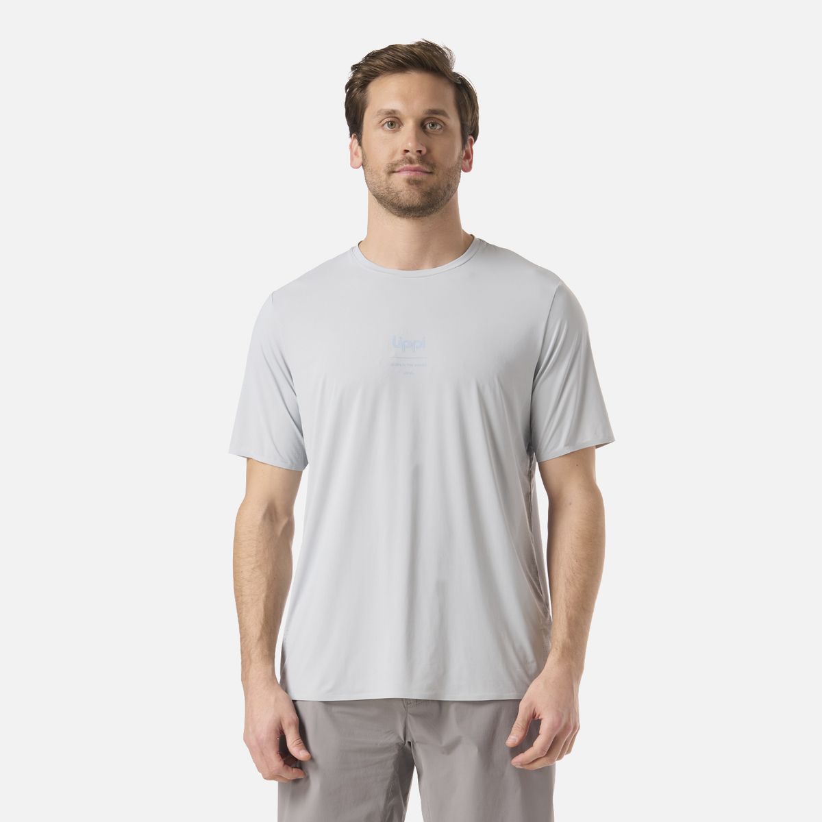 LIPPI - Polera Hombre Air Q-Dry T-Shirt Azul Grisaceo Lippi