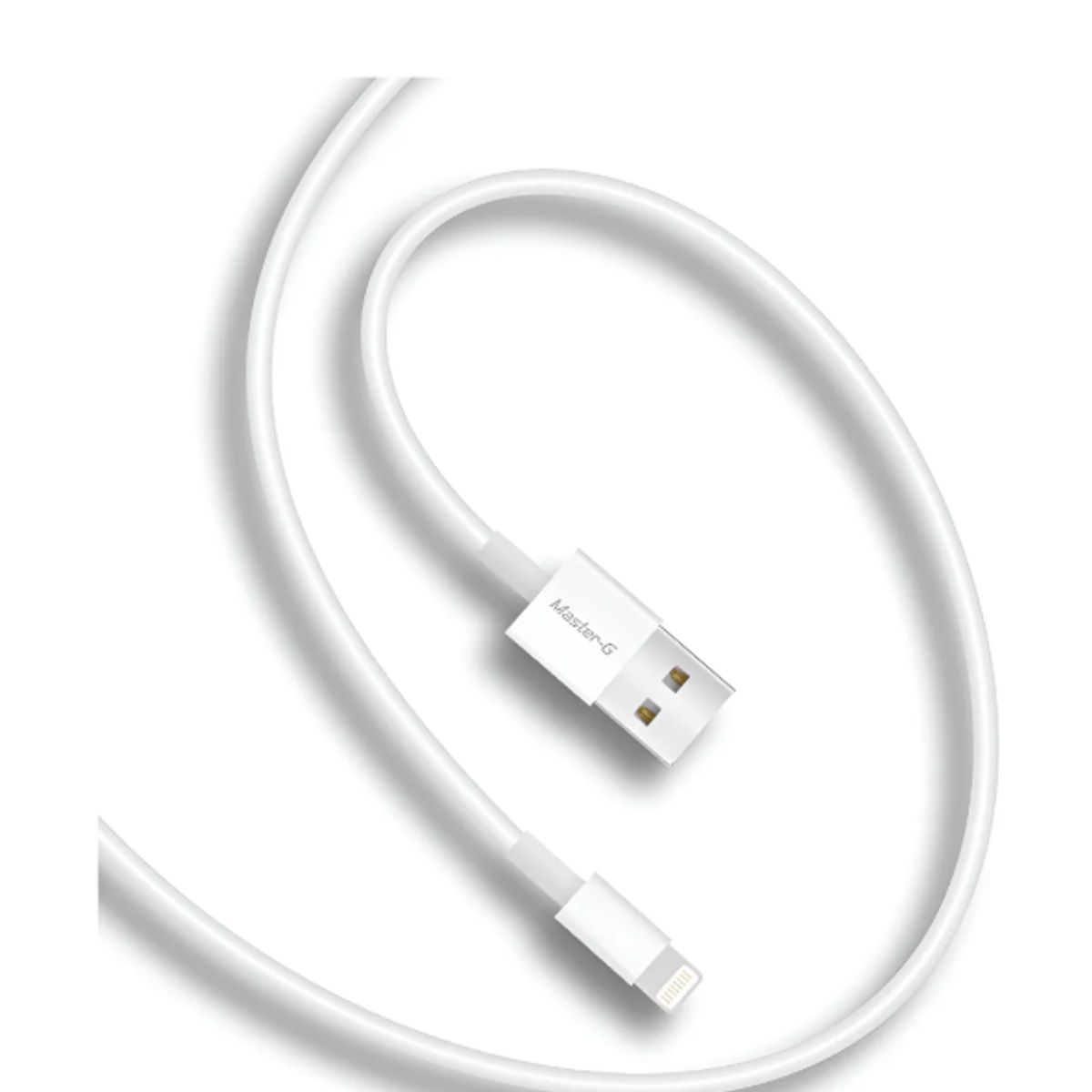 MASTER G - Cable De Carga Rápida Usb A Lightning Mgcalig Color Blanco