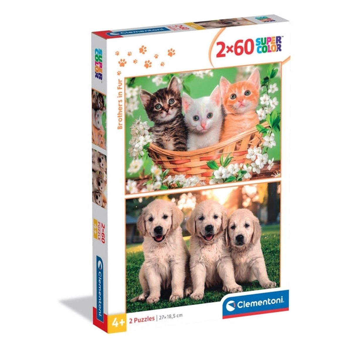 CLEMENTONI - CLEMENTONI 24820 PUZZLE 60 PIEZAS BROTHERS IN FUR