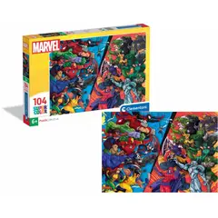 CLEMENTONI - 25061 PUZZLE 104 PIEZAS MARVEL HEROES VS VILLAINS