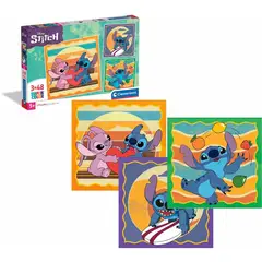 CLEMENTONI - 25062 PUZZLE 3 X 48 PIEZAS DISNEY STITCH