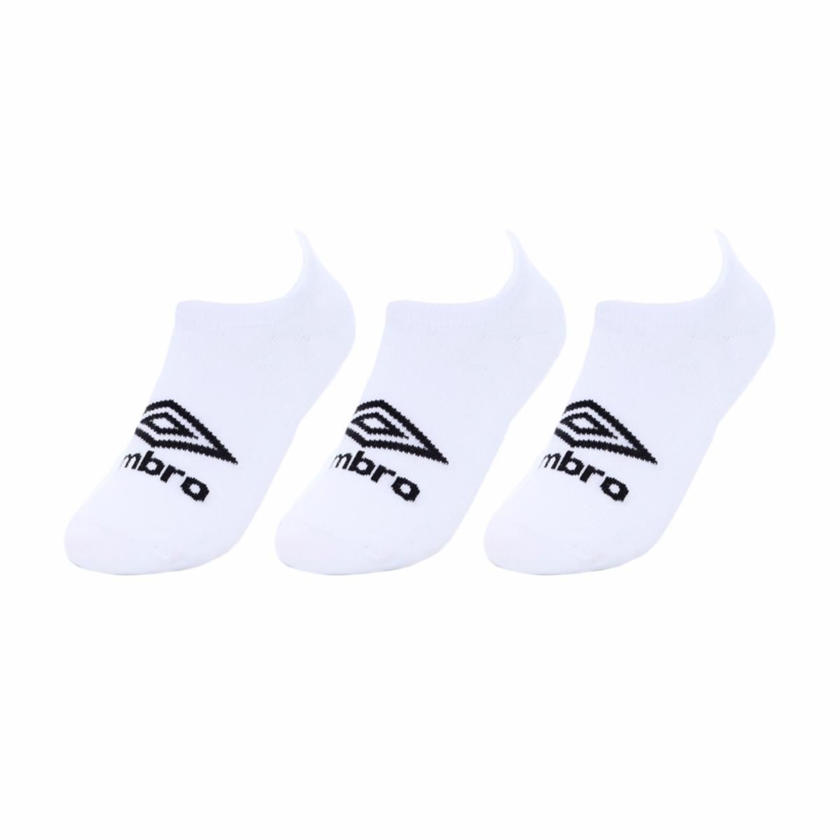 UMBRO - Calcetines Umbro Tripack Invisible Unisex Blanco