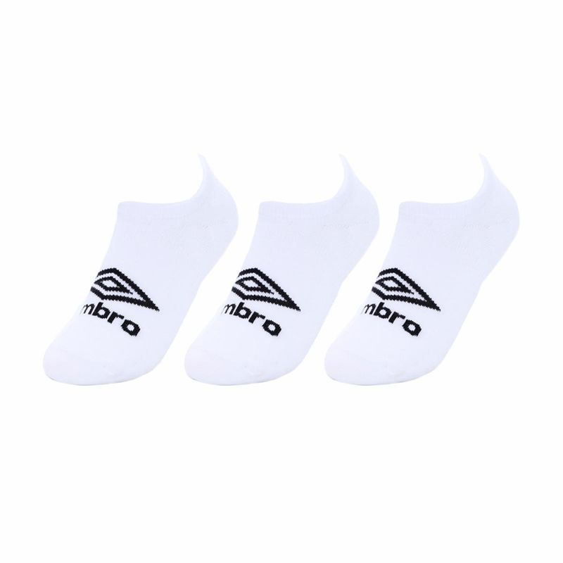UMBRO - Calcetines Umbro Tripack Invisible Unisex Blanco