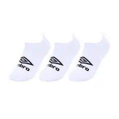 UMBRO - Calcetines Tripack Invisible Unisex Blanco
