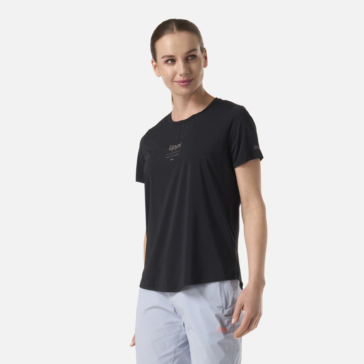 LIPPI - Polera Mujer Air Q-Dry T-Shirt Negro Lippi
