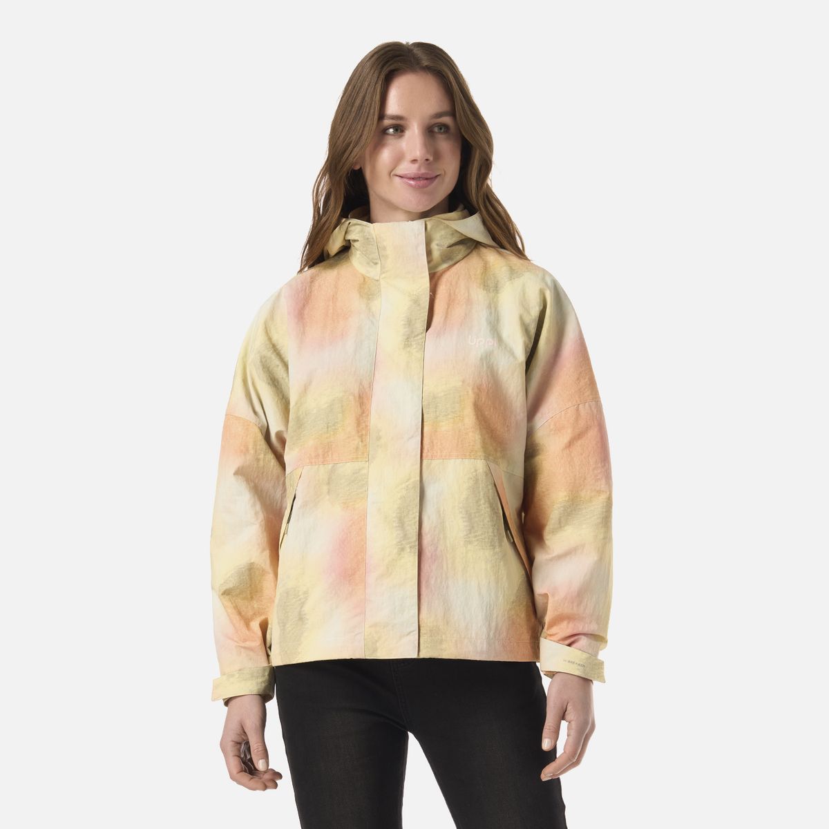 LIPPI - Chaqueta Mujer CityMe WindBreaker Hoody Jacket Print Damasco Lippi