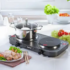 LINE - Cocina Eléctrica 2 Platos 2000W de Potencia Cocinilla Portátil