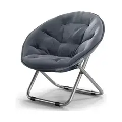 GENERICO - Silla Plegable Redonda Camping Gris