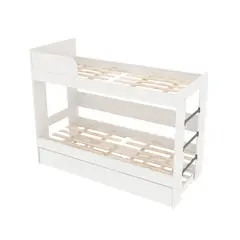 TECNOMOBILI - Camarote Litera Triple CM8003 1 plaza Blanco sin colchón