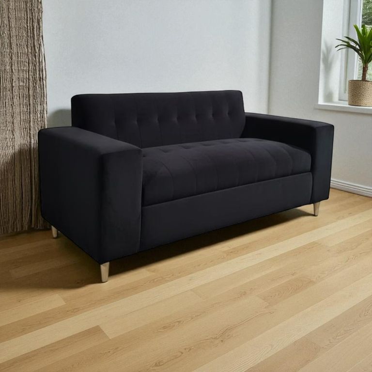 SOFA DOS CUERPOS FELPA NEGRA Negro