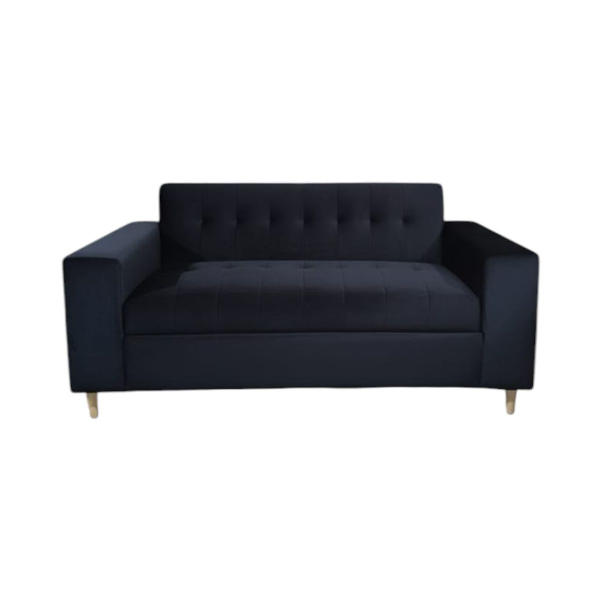 DISEÑOS VALESTRINI - SOFA TRES CUERPOS FELPA NEGRA