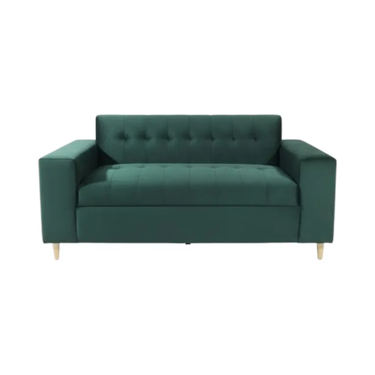 SOFA TRES CUERPOS FELPA VERDE Verde oliva