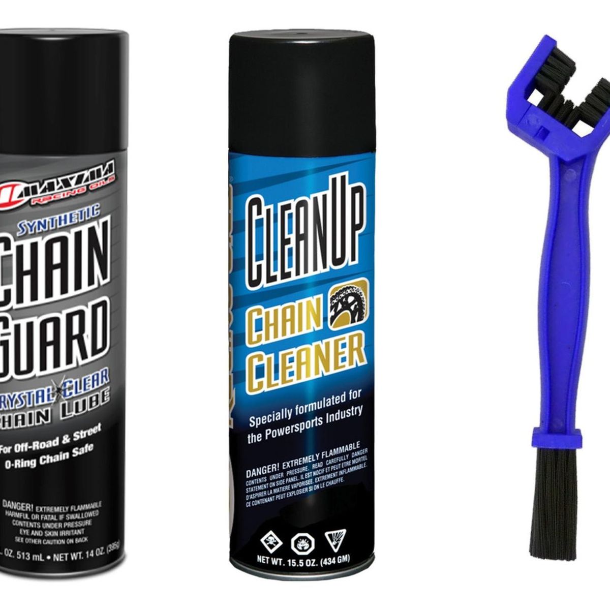 GENERICO - Kit Lubricante + Desengrasante + Cepillo Para Moto Maxima
