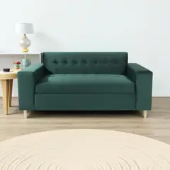 DISEÑOS VALESTRINI - SOFA DOS CUERPOS FELPA VERDE